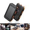 10000mAh Portable Fast Charging Power Bank 2USB Solar Charging with Flashlight For iPhone Xiaomi Android