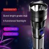 USB Chargeable Strong Light Handheld Flashlight; Plastic Material; Suitable For Camping Backpacking Hiking