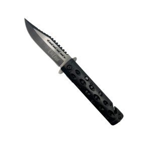 ABS Spring Assisted Rescue Knife (Color: Black)