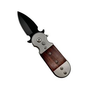 4.75â€ Automatic Knife With Safety Lock (Color: Wood)