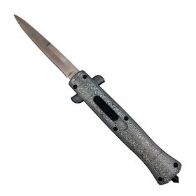 Ultralite ABS Automatic OTF Stiletto Knife (Color: Damascus)