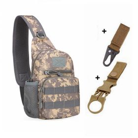Tactical Shoulder Bag; Molle Hiking Backpack For Hunting Camping Fishing; Trekker Bag (Color: ACU And 2 Hooks)
