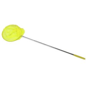 1pc Stainless Steel Nylon Net; Insect Butterfly Catching Net; Fishing Net For Outdoor For Kids Children (Color: Yellow)