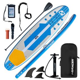 Inflatable Stand Up Paddle Board 11'/10'6" Premium SUP W Accessories (Color: Blue)