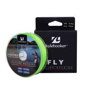 Kylebooker Fly Line Backing Line 20/30LB 100/300Yards Green Braided Fly Fishing Line (Line Size: 30LB)