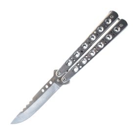 9" Butterfly Knife (Color: Silver)