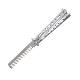 8.75" Butterfly Comb Knife (Color: Silver)